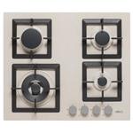 Elleci Plano 60 4F Avena 51 - 6APGSP60151WS Piano cottura Incasso | Classe - | 4 fuochi gas, griglie smaltate, comandi frontali