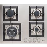 Elleci Plano 60 4F Inox - 6APIAP601INWS Piano cottura Incasso | Classe N/A | 4 fuochi, Finitura inox, Facile pulizia