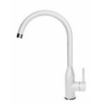 Elleci Mix Adige Bianco 68 - 6AMGKADI68 Miscelatore Lavello | Finitura acciaio, Beccuccio girevole, Cartuccia ceramica