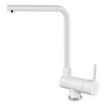 Elleci Mix Danubio Bianco 68 - 6AMGKDAN68 Miscelatore Lavello | Finitura acciaio, Beccuccio girevole, Cartuccia ceramica