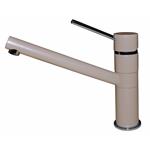 Elleci Mix Sava Tortora 43 - 6AMGKSAV43 Miscelatore Lavello | Finitura acciaio, Beccuccio girevole, Cartuccia ceramica