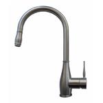 Elleci Mix Neva Inox - 6AMIKNEVIN Miscelatore Lavello | Finitura Titanium, Beccuccio orientabile, Cartuccia ceramica