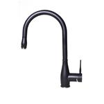 Elleci Mix Neva Nero 40 - 6AMGKNEV40 Miscelatore Lavello | Finitura acciaio, Beccuccio girevole, Cartuccia ceramica