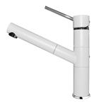 Elleci Mix Reno Bianco 68 - 6AMGKREN68 Miscelatore Lavello | Finitura acciaio, Beccuccio girevole, Cartuccia ceramica