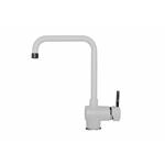 Elleci Mix Senna Bianco 68 - 6AMGKSEN68 Miscelatore Lavello | Finitura acciaio, Beccuccio girevole, Cartuccia ceramica