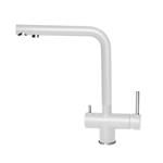 Elleci Mix Tourmaline Bianco 68 - 6AMGKTOU68 Miscelatore Lavello | Finitura acciaio, Beccuccio girevole, Cartuccia ceramica