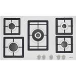 Elleci Plano 90 5F Bianco 68 - 6APGSP90168CS Piano cottura Incasso | Classe N/A | 5 fuochi, Griglie in ghisa, Accensione automatica