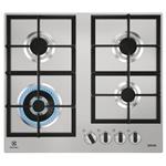 Electrolux KGU64361Z Piano cottura a gas Incasso | Classe N/A | 60cm, Step Power, 4/Zone, Inox/EasyClean