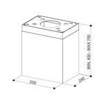 Faber KIT CAMINO ISOLA H450-590 COUNTRY G - 112.0516.427 Kit camino Accessori | Prolunga camino, Finitura grigia opaca, Compatibile cappe isola Faber