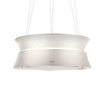 Falmec Dama Is.60 Bianco 220-240V - 50-60Hz T60 C/Filtro Cappa Isola | Classe A | Vetro bianco, illuminazione LED, portata max 800 m³/h