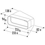 elica RACC. ORIZZ. 15° 94x227 (4043007) - KIT0121002 Accessorio cappa Accessorio | Classe - | Raccordo orizzontale 15°, compatibilità elica, accessorio cappa