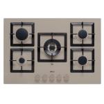 Elleci Plano 75 5F Tortora 43 - 6APGSP75143CS Piano cottura Incasso | Classe N/A | 5 zone, Finitura tortora, Facile pulizia