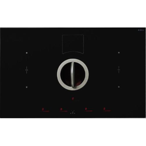 elica NIKOLATESLA SWITCH BL/F/83 - PRF0146210A Piano cottura a induzione con cappa aspirante integrata Incasso | Classe A | Aspirazione automatica, vetro nero, comandi touch slider