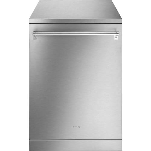 Smeg LVS433STPXIN Lavastoviglie | Libera installazione | Classe energetica D | Libera installazione, Dimensione massima (60 cm), Acciaio inox