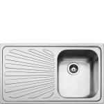 Smeg SP861S Lavello | Incasso | Vasca singola, Gocciolatoio, Acciaio inox