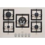 Elleci Plano 75 5F Avena 51 - 6APGSP75151CS Piano cottura Incasso | Classe N/A | 5 zone, Finitura avena, Controllo touch