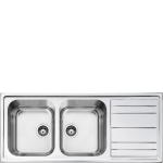 Smeg LPR116 Lavello | Incasso | 2 vasche, Acciaio inox, Troppo pieno integrato
