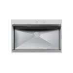 Foster Vasca Milano 790X400 Q4 C/Ban.Rub - 1025050 Lavello Incasso | Acciaio inox AISI 304 satinato, Dimensioni 1024 x 560