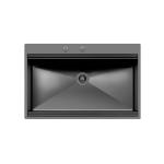 Foster Vasca Milanello 750 Ft Gunmetal - 1034056 Lavello Incasso | Acciaio inox AISI 304 satinato, Dimensioni 806 x 520