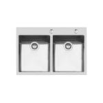 Foster Ke 2V.34X40 Tpr Ft Inox - 2269050 Lavello Incasso | Acciaio inox AISI 304 satinato, Dimensioni 560 x 520