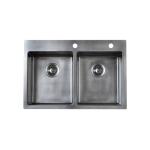 Foster Ke 2V.34X40 Tpr Ft Vintage - 2269080 Lavello Incasso | Acciaio inox AISI 304 satinato, Dimensioni 560 x 520