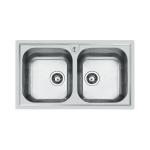 Foster Fm 2V 86X50 B8 Marine - 1974960 Lavello Sopratop | Acciaio inox AISI 304 satinato, Dimensioni 860 x 500