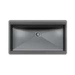 Foster Vasca Milanello 750 S/Top Gunmetal - 1034856 Lavello Sottotop | Acciaio inox AISI 304 satinato, Dimensioni 790 x 466