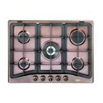 De'Longhi ROF57PRO Piano cottura Incasso | Classe 70 | ramato, 5 fuochi (1 TC), griglie ghisa