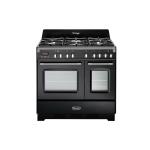 De'Longhi MEM965TNNED Cucina Libera installazione | Classe A/B | nero brillante, 5 gas 1 TC, griglie ghisa, princ.elettr. multif. (8), 3D, ausiliario elettr. (5), progr.elettr, vano scaldavivande