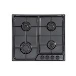De'Longhi FFN46ASV Piano cottura Incasso | Classe 60 | nero, 4 gas, griglie smaltate lucide