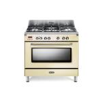 De'Longhi MEM965BXED Cucina Libera installazione | Classe A | crema, piano acciaio, 5 gas (1TC), griglie ghisa, elettr. 8 funz., 3D, progr.elettr, vano scaldavivande