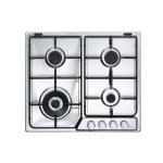 De'Longhi DFI46ASDV Piano cottura Incasso | Classe 60 | inox, 4 gas (1 TC), griglie piattina larga mat