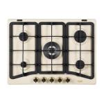 De'Longhi AVF57PRO Piano cottura Incasso | Classe 70 | avena, 5 fuochi (1 TC), griglie ghisa