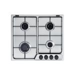 De'Longhi FFA46ASV Piano cottura Incasso | Classe 60 | inox, 4 gas, griglie smaltate lucide