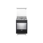 De'Longhi PEMA64L Cucina Libera installazione | Classe A | antracite, 4 gas (1 TC), griglie piattina mat, multif (9), cop vetro, vano scaldavivande,cavità 74 Litri.