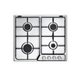 De'Longhi DFI46ASV Piano cottura Incasso | Classe 60 | inox, 4 gas, griglie piattina larga mat