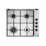 De'Longhi FLI46ASV Piano cottura Incasso | Classe 60 | inox, 4 gas, griglie smaltate lucide