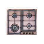 De'Longhi ROF46PRO Piano cottura Incasso | Classe 60 | ramato, 4 fuochi (1 TC), griglie ghisa