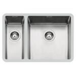 Foster Ke V40Dx+V18Sx Tpr S/Top - 2202851 Lavello Sovrapposto | Acciaio inox AISI 304 satinato, Piletta 3½, Acciaio inox, Finitura satinata