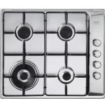 De'Longhi DLI46ASDV Piano cottura Incasso | Classe 60 | inox, 4 gas (1 TC), griglie piattina larga mat