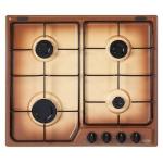 De'Longhi FFT46ASV Piano cottura Incasso | Classe 60 | terre de france, 4 gas, griglie smaltate lucide