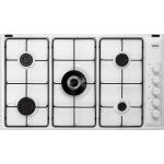 De'Longhi FLB59DD Piano cottura Incasso | Classe 90 | bianco, 5 gas (1 TC), griglie smaltate lucide