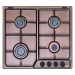 De'Longhi FRO46ASV Piano cottura Incasso | Classe 60 | ramato, 4 gas, griglie piattina larga mat