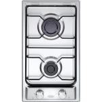 De'Longhi I23D Piano cottura Incasso | Classe 30 | inox, 2 fuochi , griglie smaltate lucide