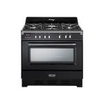 De'Longhi MEM965NNED Cucina Libera installazione | Classe A | nero brillante, 5 gas (1TC), griglie ghisa, elettr. 8 funz., 3D, progr.elettr, vano scaldavivande