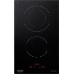 De'Longhi PVC31N Piano cottura Incasso | Classe 30 | nero, 2 zone radianti "High-light", timer fine cottura, touch control, 1 zona doppia