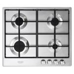 De'Longhi SLF4R60LX Piano cottura Incasso | Classe 60 | inox, 4 gas, griglie metallo mat