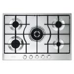 De'Longhi SLF575LX Piano cottura Incasso | Classe 75 | inox, 5 gas (1 TC), griglie metallo mat