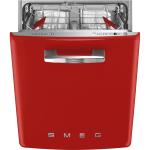 Smeg STFABRD3 Lavastoviglie | Incasso | Classe energetica B | Lavastoviglie da incasso stile anni '50, colore rosso, 13 coperti