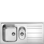Smeg LPR102 Lavello | Incasso | 2 vasche, Acciaio inox, Troppo pieno integrato